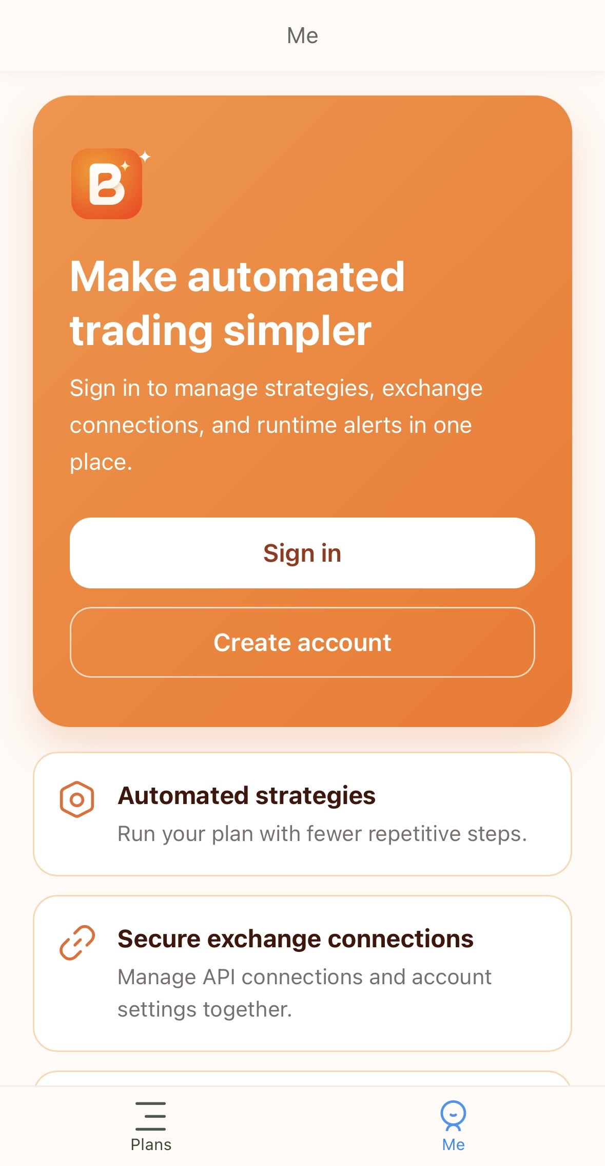 Bitpongo account settings screen